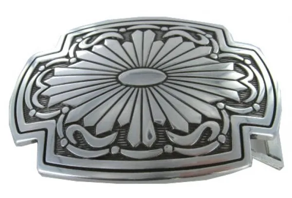 Design Buckle Silver Plated