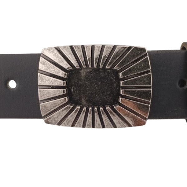 Design Belt Buckle Black Sun abstract - with belt