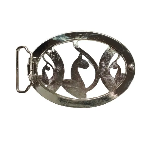 Gürtelschnalle Katzen mit Strass hinten