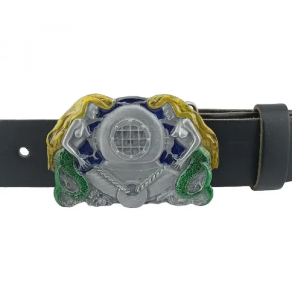 Belt Buckle Helmet Diver - with belt