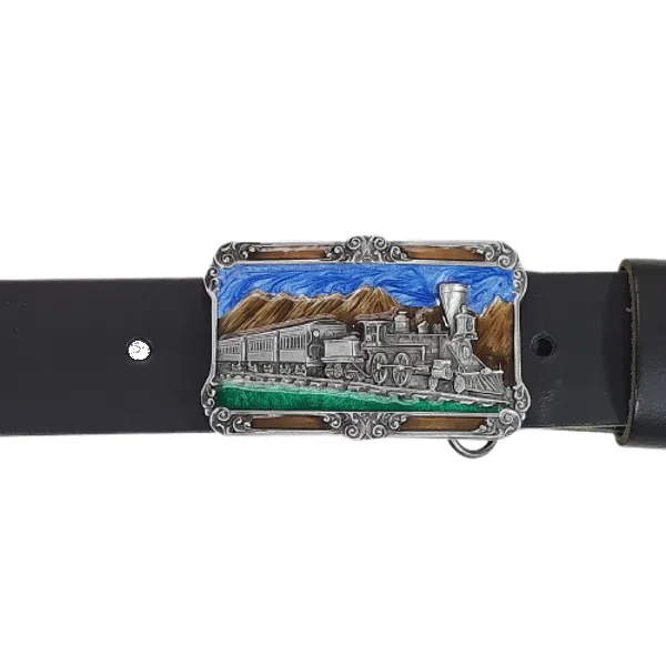 Gürtelschnalle Zug am Gürtel
