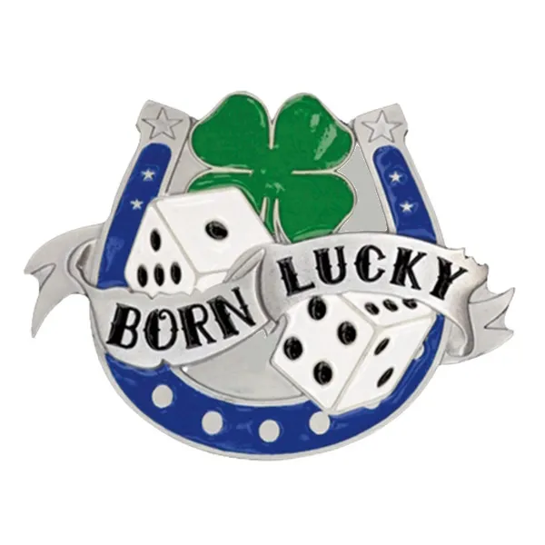 Belt Buckle Born Lucky
