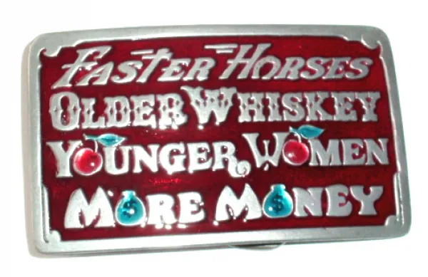 Gürtelschnalle Faster Horses
