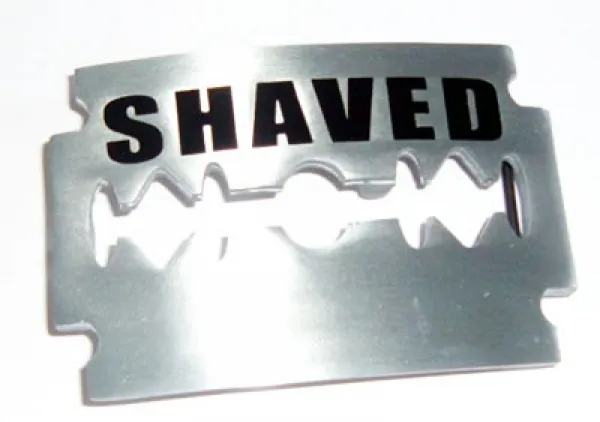 Gürtelschnalle Shaved - Rasierklinge