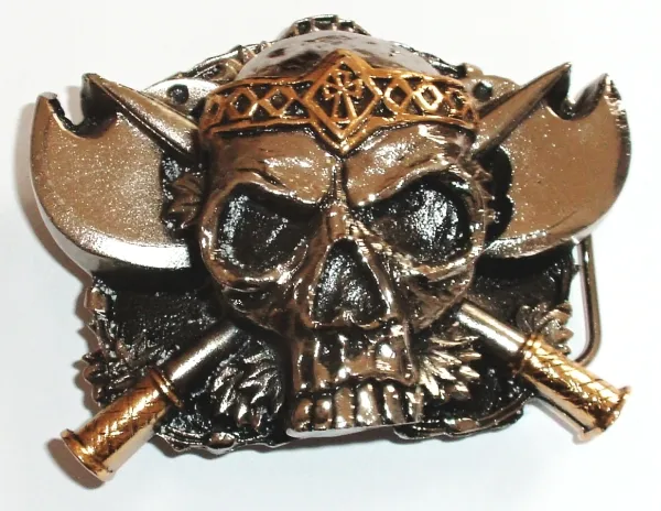 Belt Buckle Skull Viking