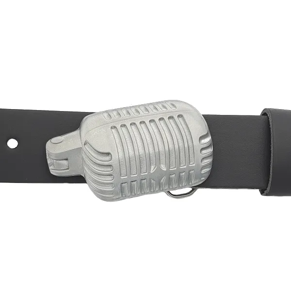 Gürtelschnalle Shure Mikrofon mit Gürtel