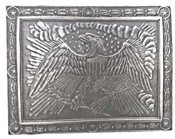 Gürtelschnalle Adler + Pfeile + Ähren