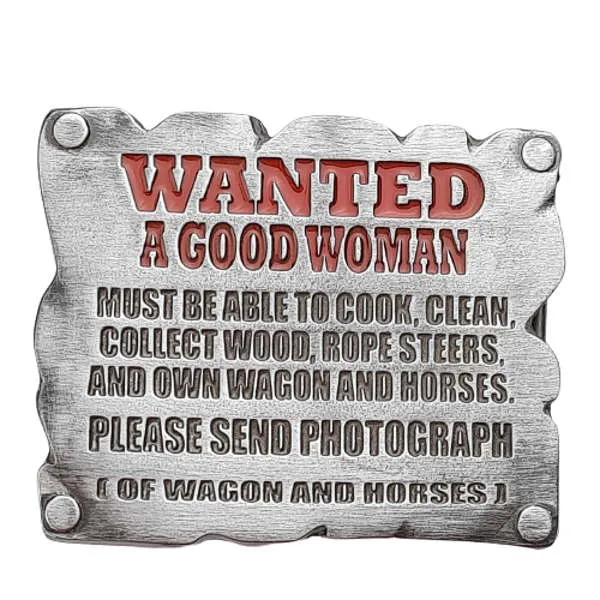 Guertelschnalle Wanted A Good Woman