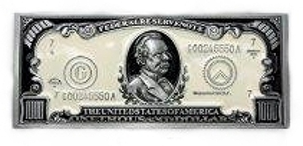 Buckle One thousand dollars banknote