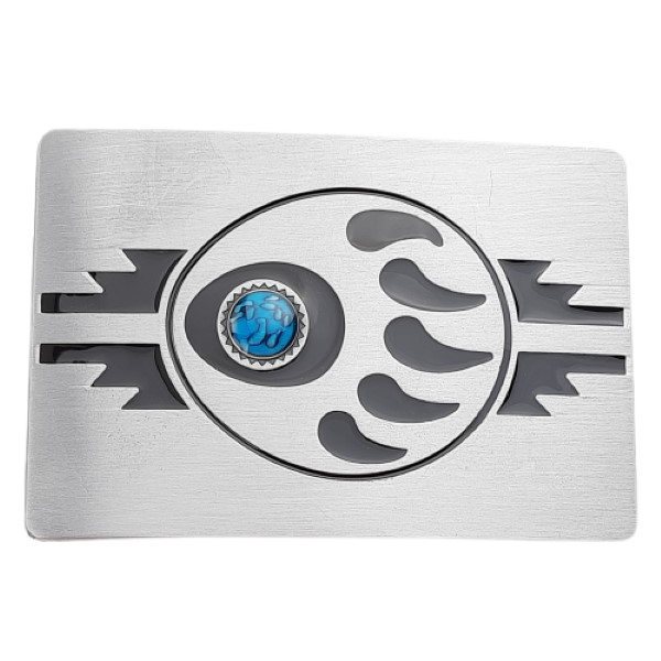 Gürtelschnalle Buckle Bärentatze Bär Indianer Western 