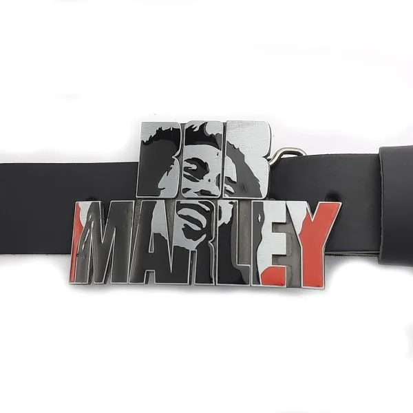 Guertelschnalle Bob Marley mit Gürtel