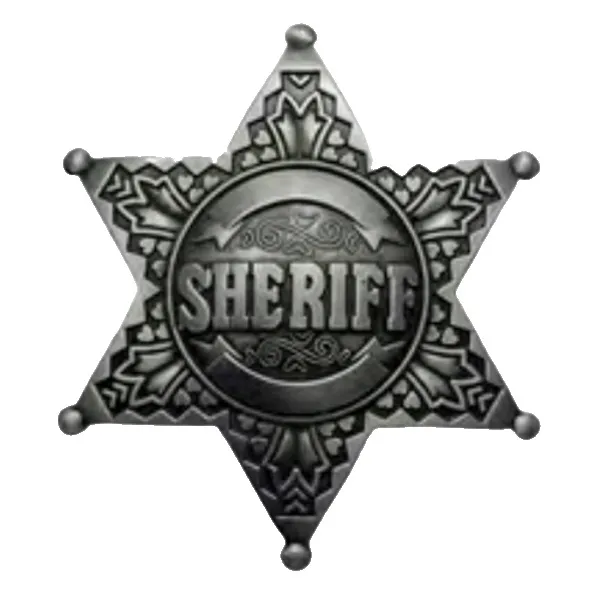 Gürtelschnalle Sheriffstern