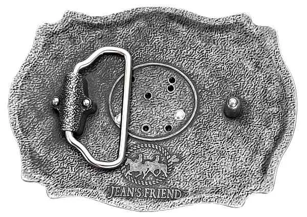 Belt Buckle Golden Wolf, Western Style back