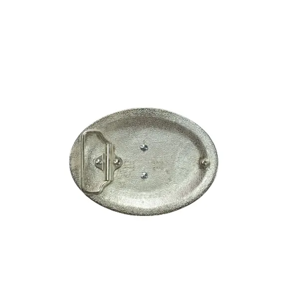 Belt Buckle Gold Lady with gun back