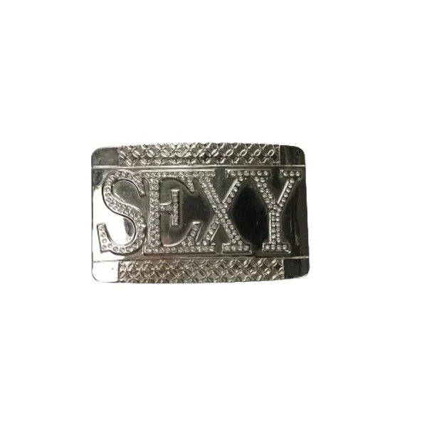 Belt Buckle Sexy with rhinestones front