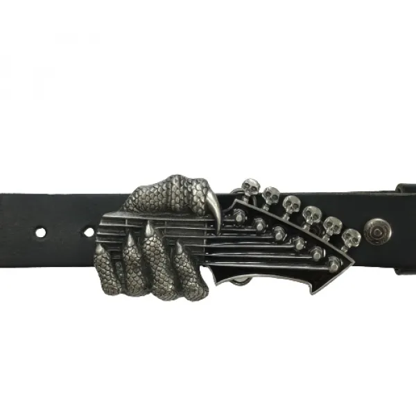 Belt Buckle Guitar Head with Hand with belt