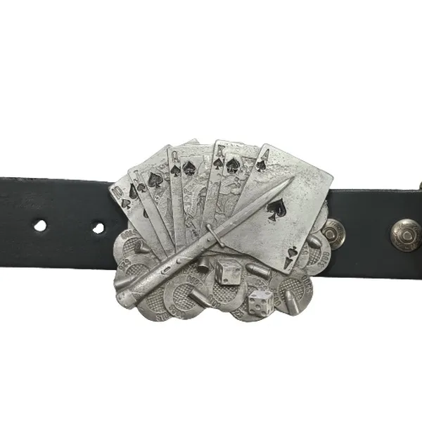 Belt Buckle Royal Flush with belt