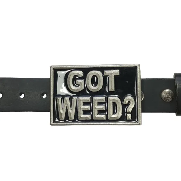 Gürtelschnalle Got Weed? mit Gürtel