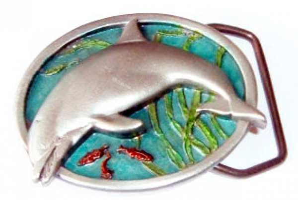 Gürtelschnalle Delfin