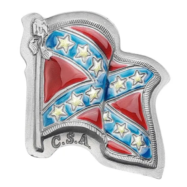 Belt Buckle Rebel Flag