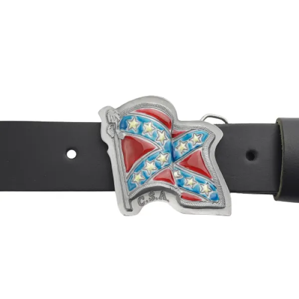 Belt Buckle Rebel Flag