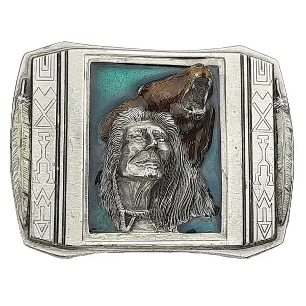 Buckle Native Indian and Bear