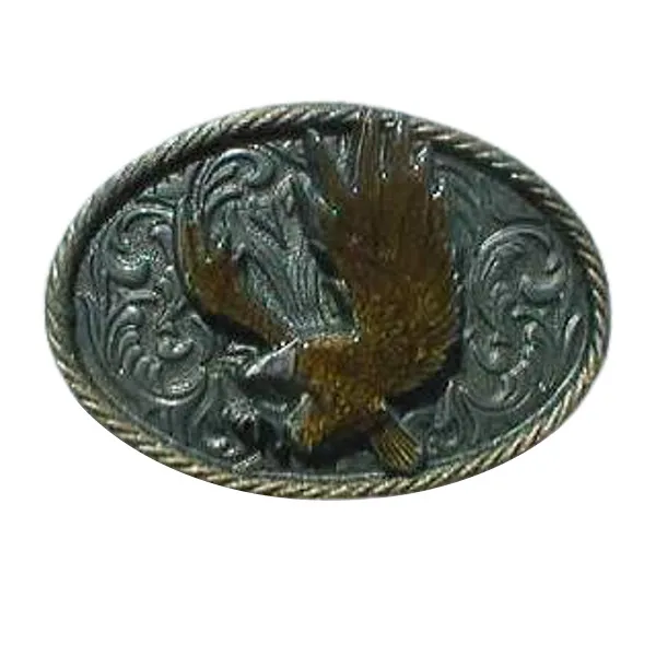 Gürtelschnalle Adler im Flug + Ornamente