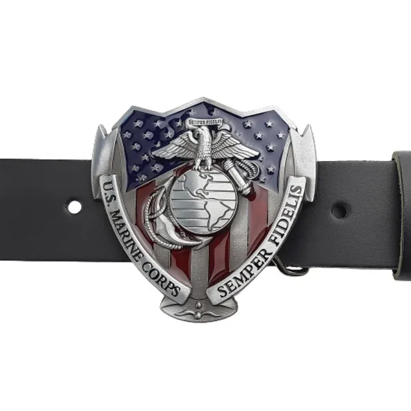 Belt Buckle U.S. Marine Corps with belt