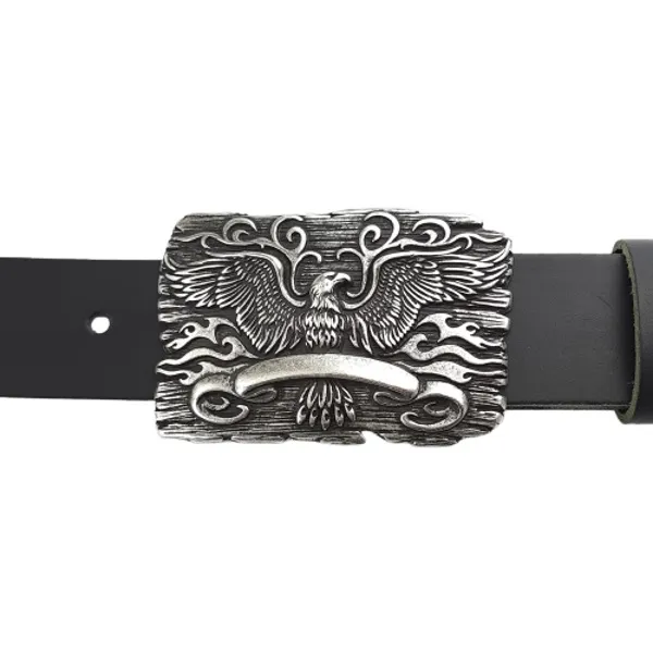 Belt Buckle Eagle in Vintage Style with belt