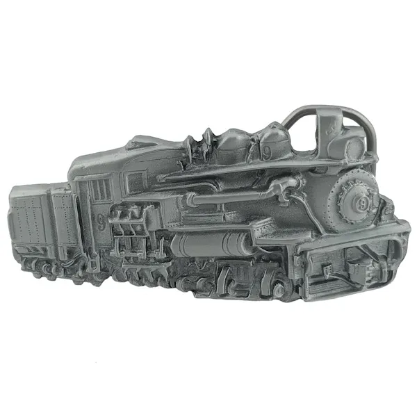 Gürtelschnalle Dampflokomotive mit Tender