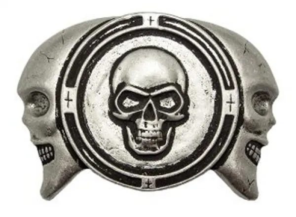 Gürtelschnalle Totenkopf Ensemble + Deko