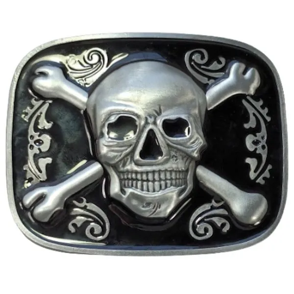 Belt Buckle Skull with Crossbones