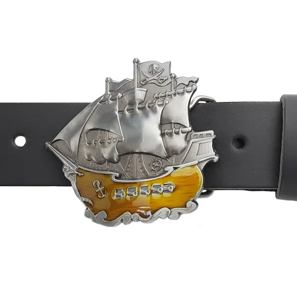 Gürtelschnalle Piratenschiff