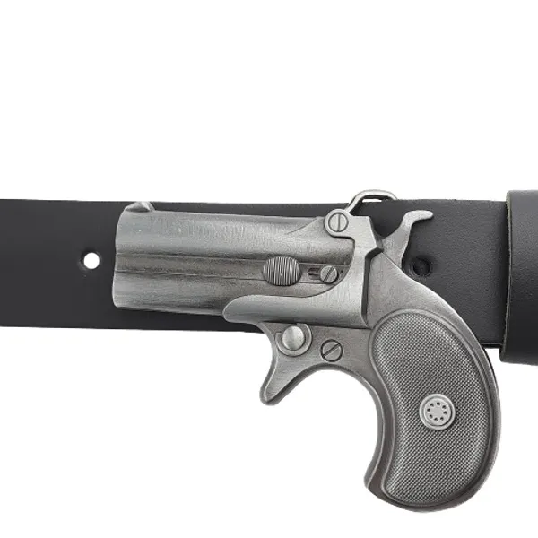Belt Buckle Pistol Deringer Double Barrel with belt