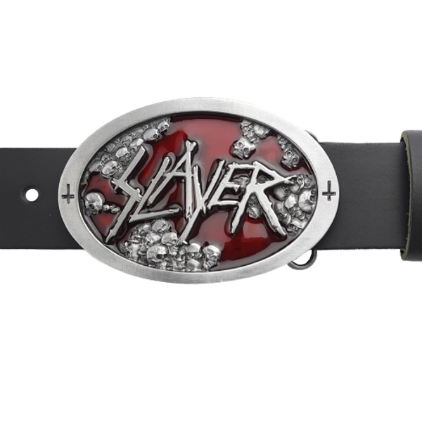 Gürtelschnalle Slayer am Gürtel