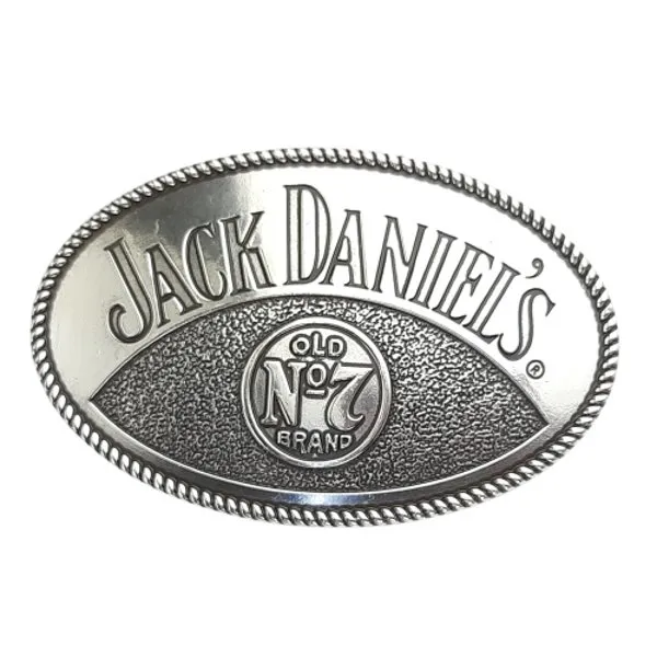 Gürtelschnalle Jack Daniels (TM), oval, silber