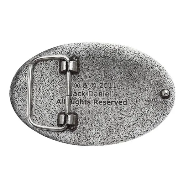 Gürtelschnalle Jack Daniels (TM), oval, silber hinten