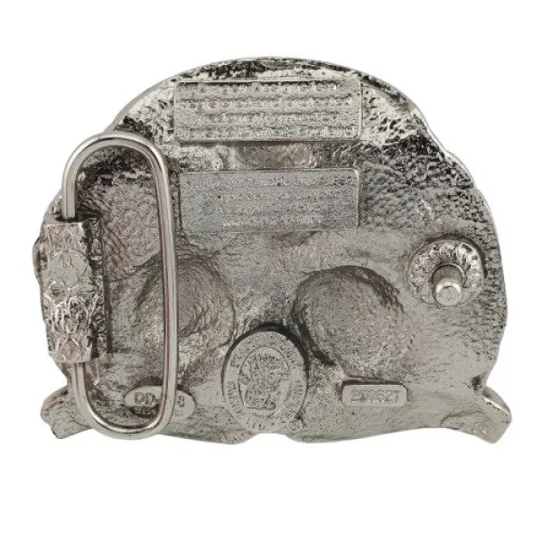 Gürtelschnalle 3 Totenköpfe - hinten