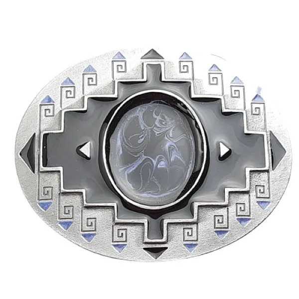 Belt Buckle Blue Dot