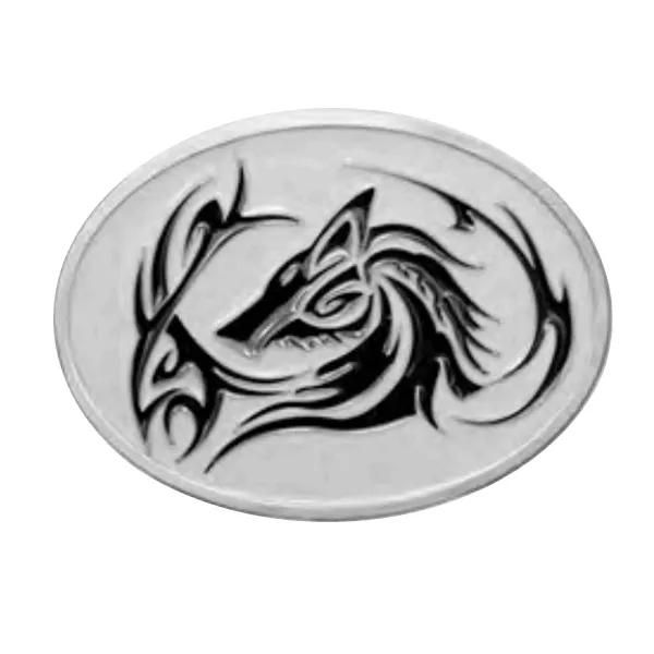 Guertelschnalle Wolfskopf