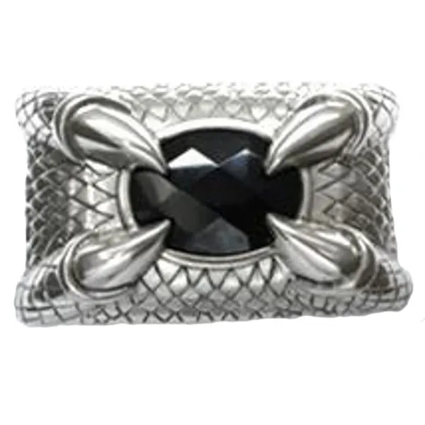 Design Belt Buckle Claw with black stone - Made in Italy Design Belt Buckle Claw with black stone - Made in Italy