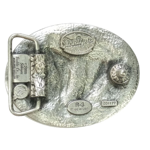 Belt Buckle Horse Head Diamond Cut back