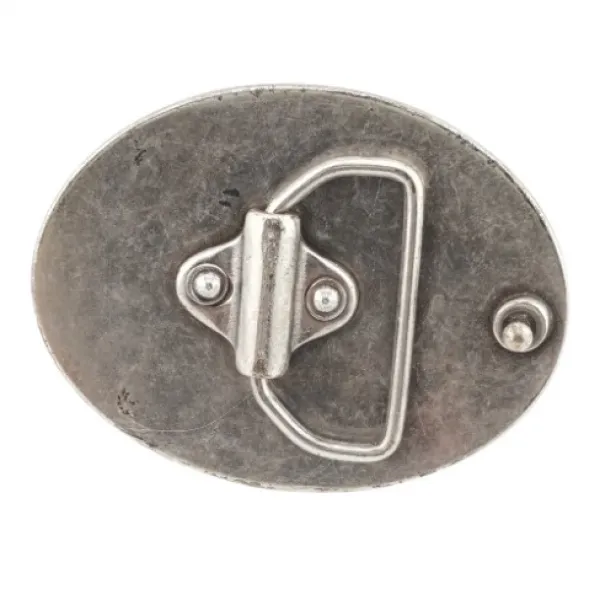 Design-Gürtelschnalle "Nagelplatte oval" von Umjubelt hinten