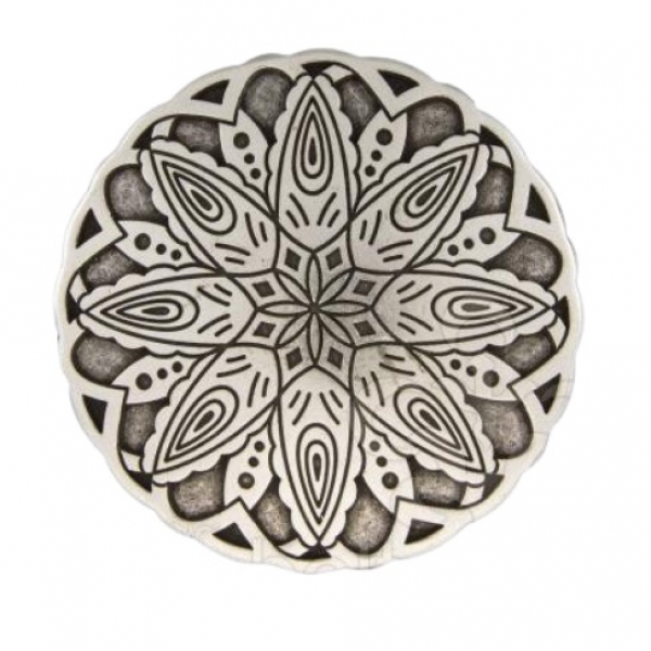 Design Gürtelschnalle Flower of Life in Silber von Umjubelt
