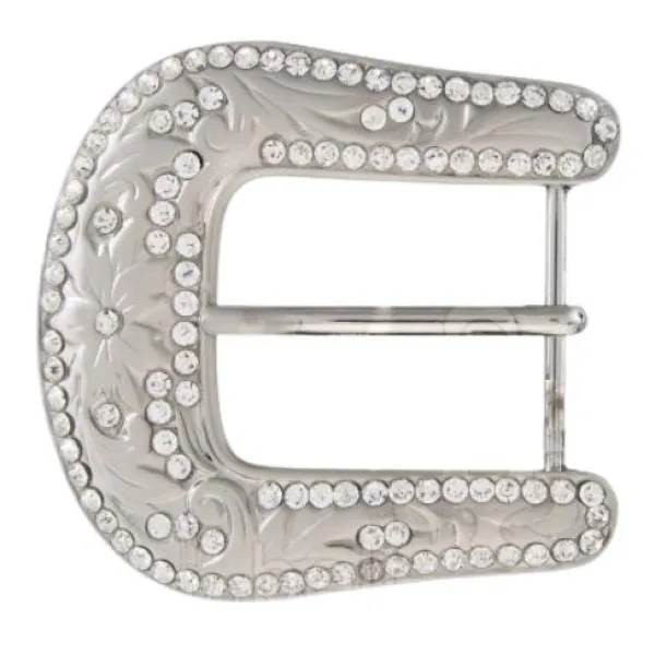 Design-Dornschnalle Western Crystal Silber von Umjubelt