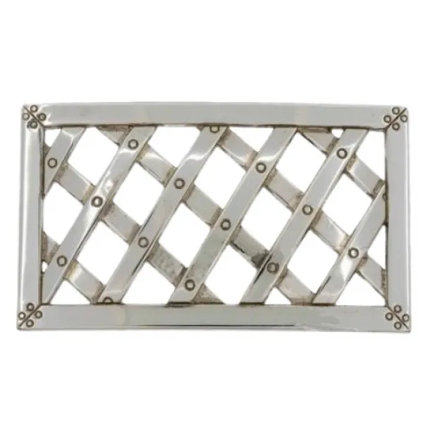 Design Belt Buckle Grating silver by Umjubelt