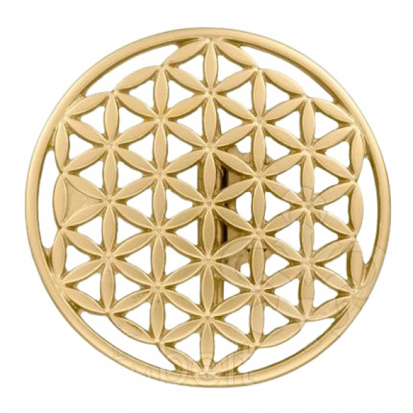 Design Belt Buckle Flower of Life gold by Umjubelt