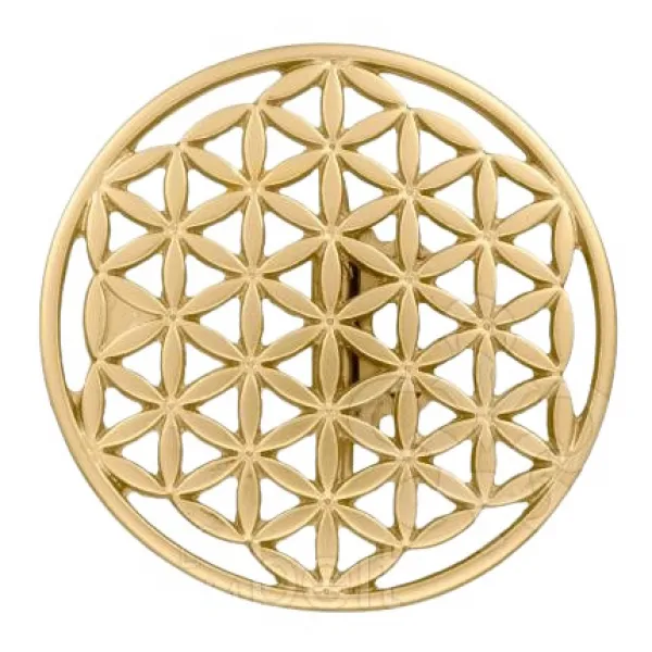 Design Belt Buckle Flower of Life gold by Umjubelt