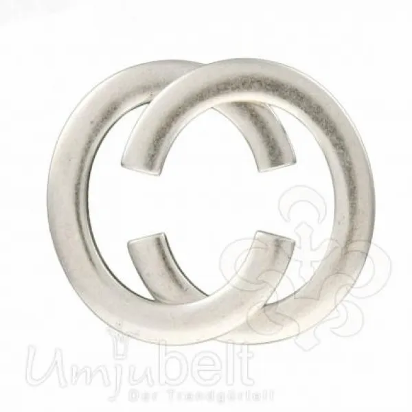 Design Gürtelschnalle Looping offen silver von Umjubelt
