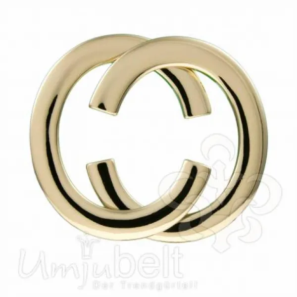 Design Gürtelschnalle Looping offen gold von Umjubelt